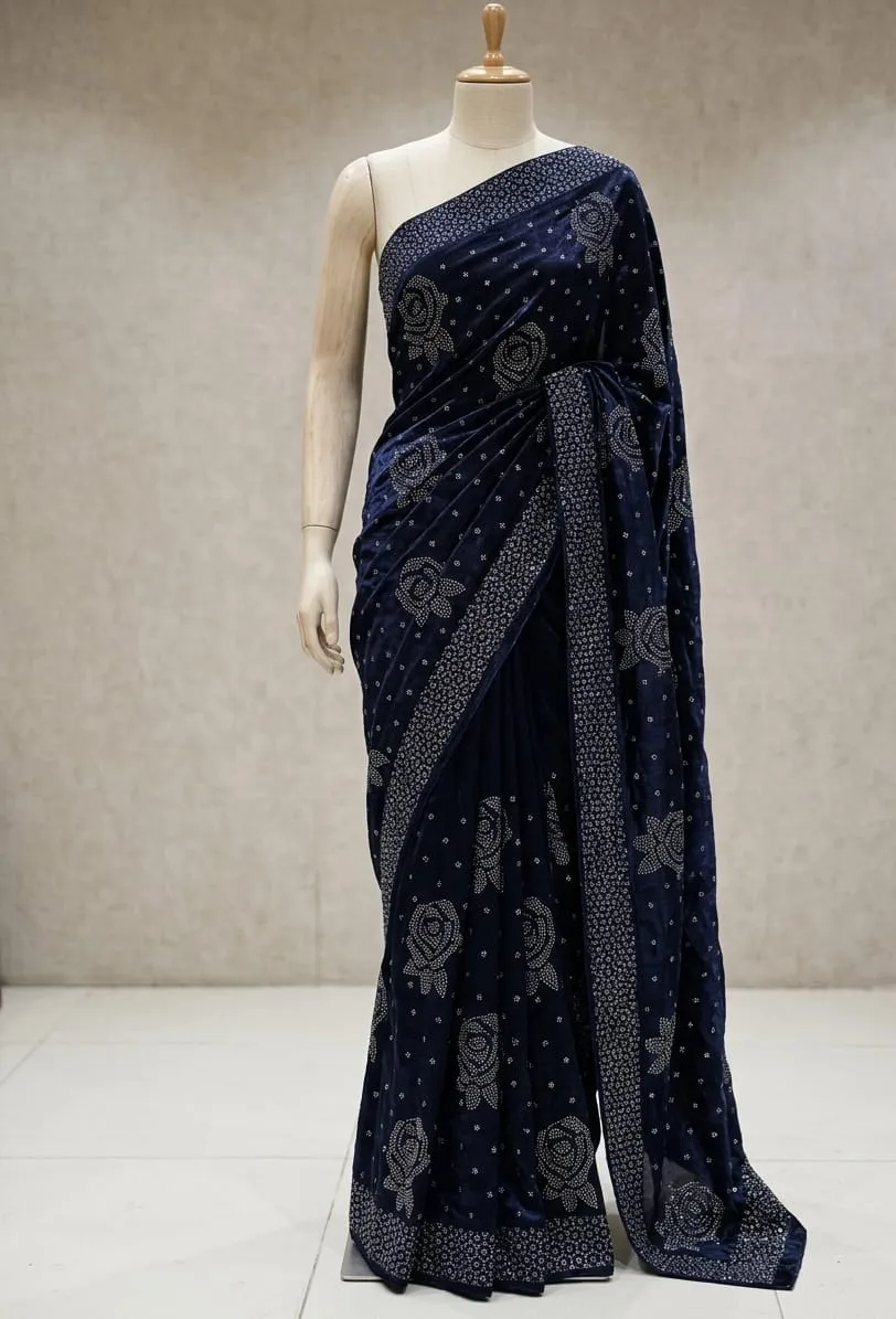 Korean Silk Stone Work Saree (3)