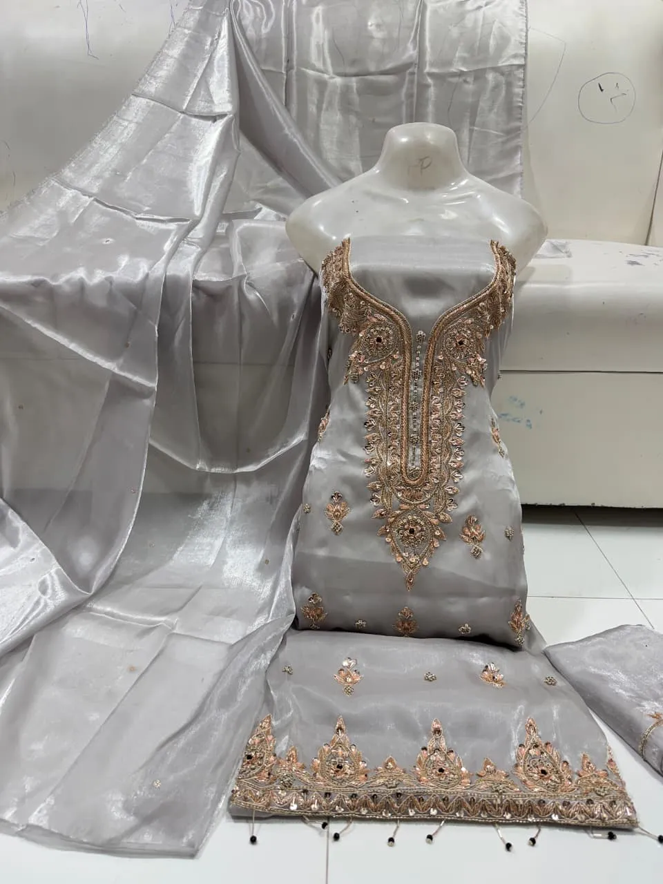 Korean Silk Nakshi Dabka Work (2)