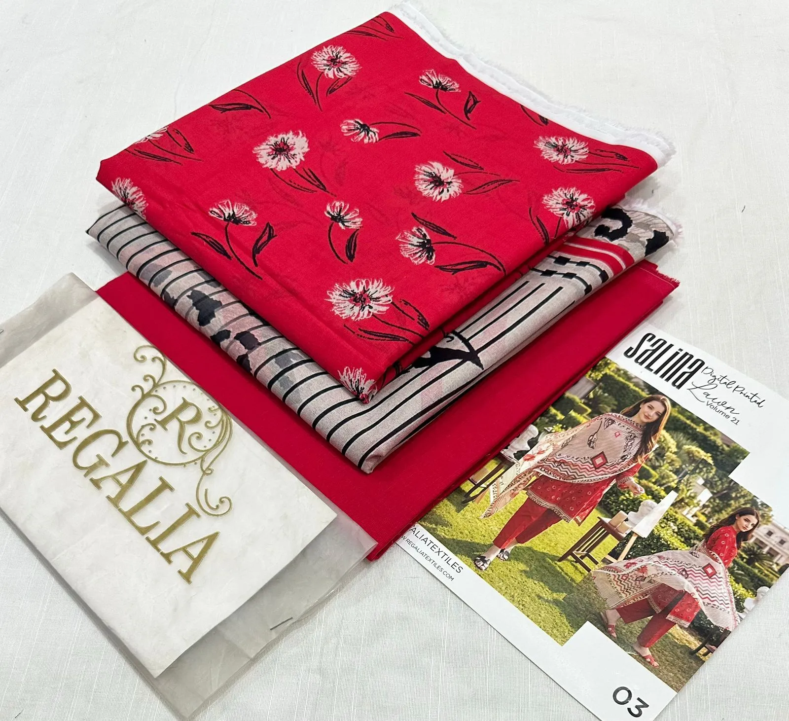 Salina Pure Lawn | Regalia 3 Piece Collection