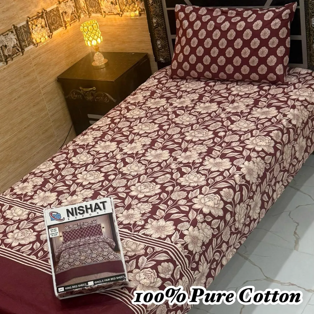 Pure Cotton Single Bedsheet Set (7)