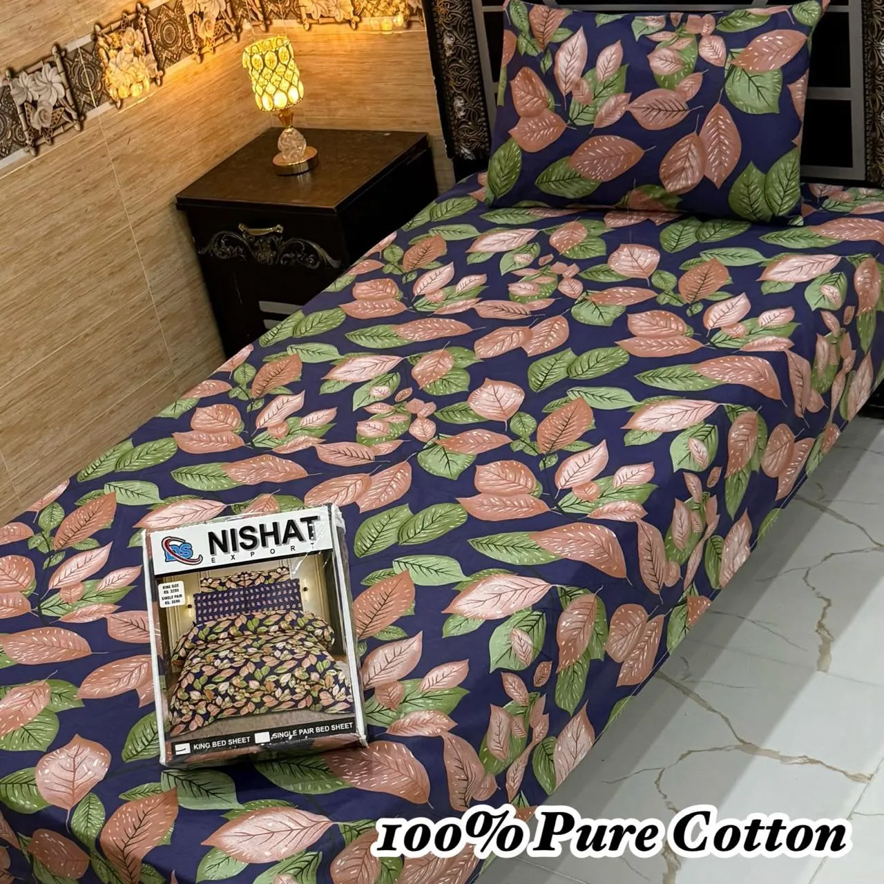 Pure Cotton Single Bedsheet Set (9)