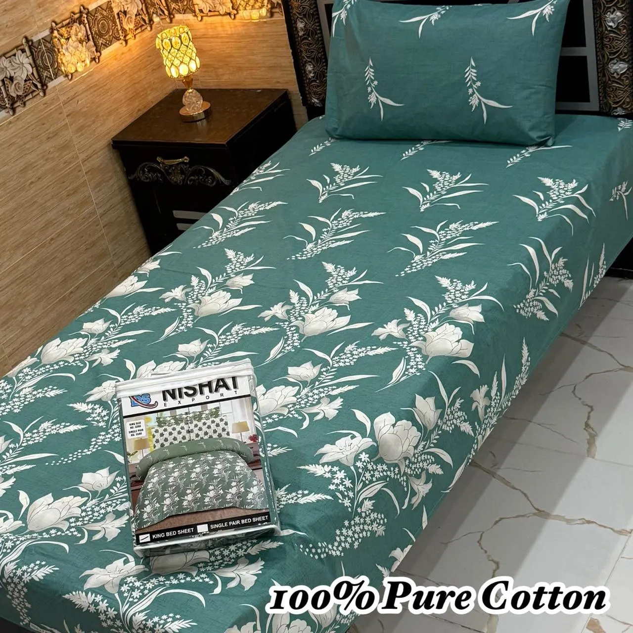 Pure Cotton Single Bedsheet Set (12)
