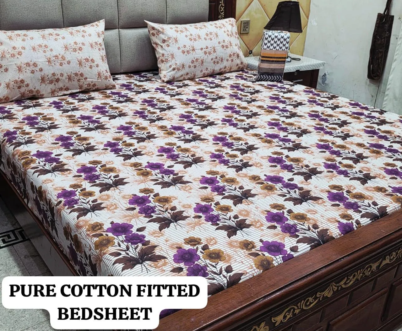 Pure Cotton Fitted Bedsheet (5)