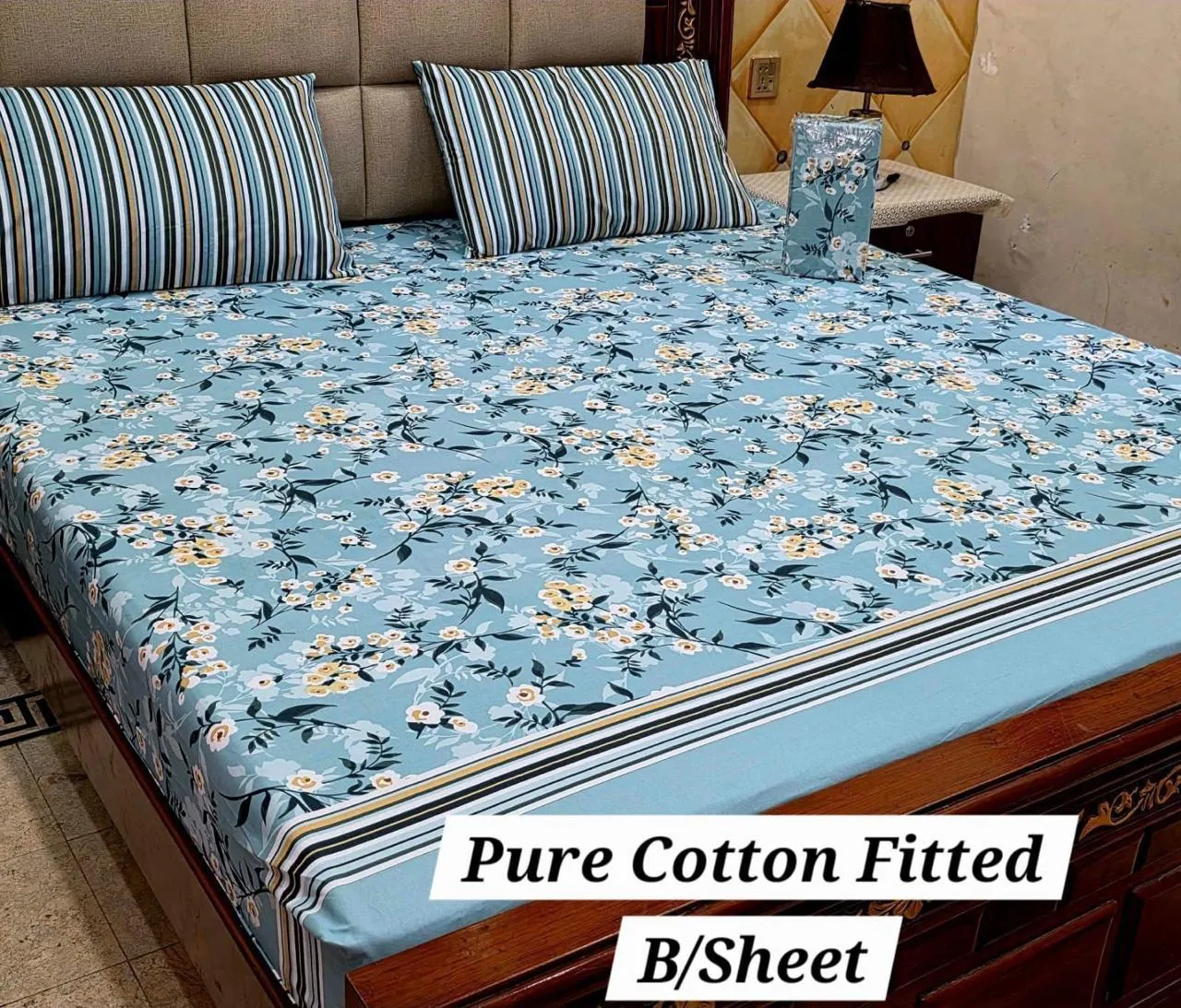 Pure Cotton Fitted Bedsheet (24)