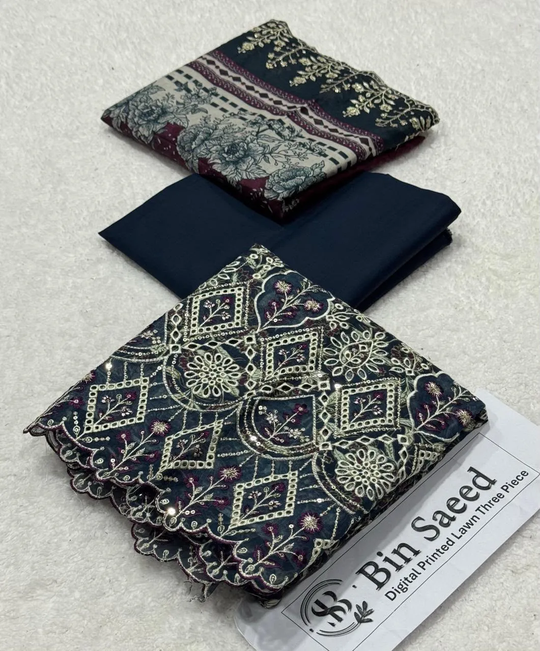 Bin Saeed Cutwork Lawn 2026 (4)