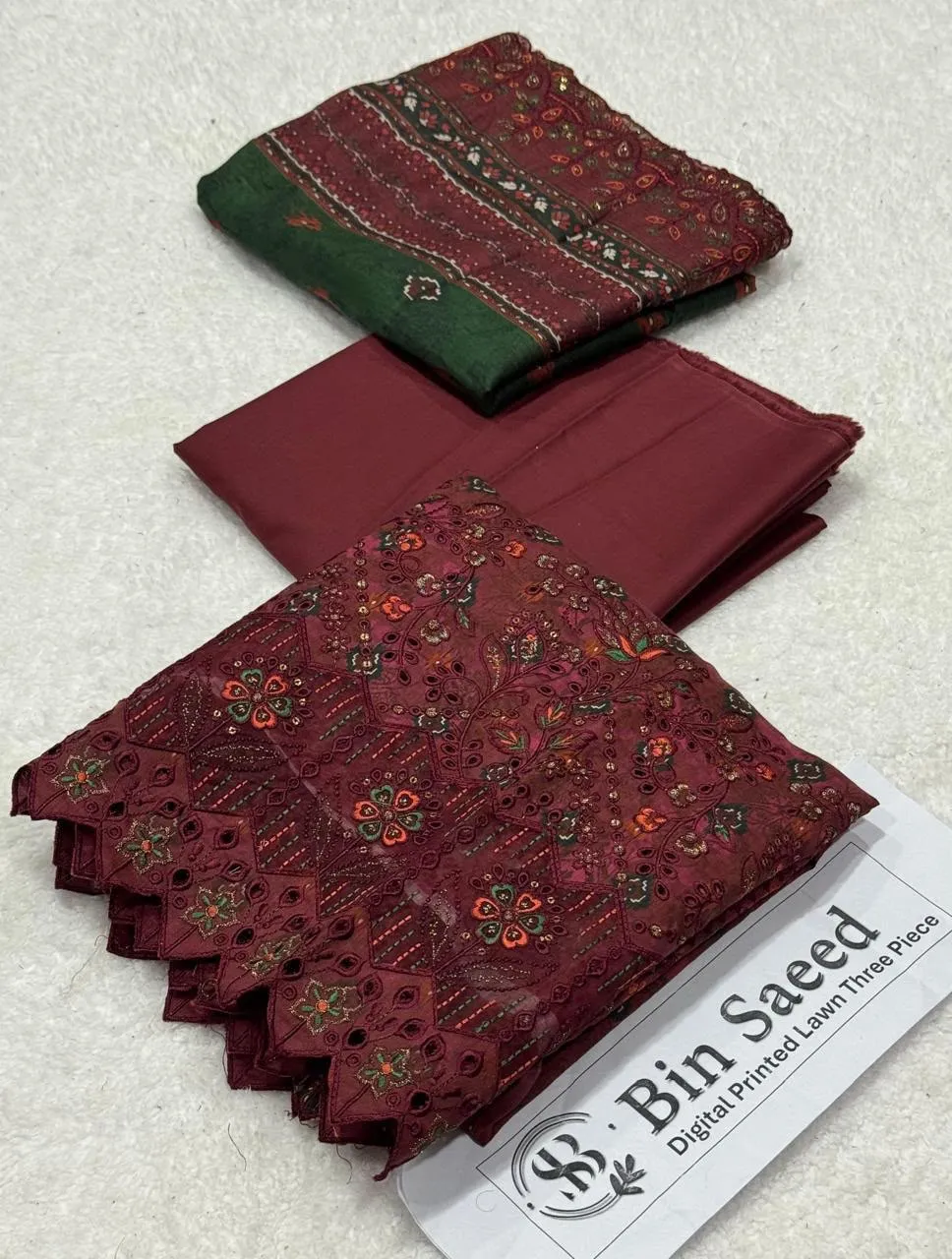 Bin Saeed Cutwork Lawn 2026 (5)