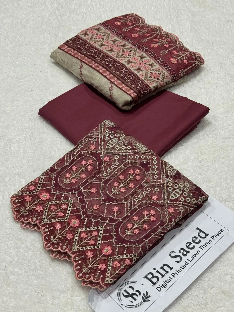 Bin Saeed Cutwork Lawn 2026 (6)