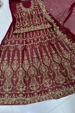 Chiffon Bridal Lehenga (1)