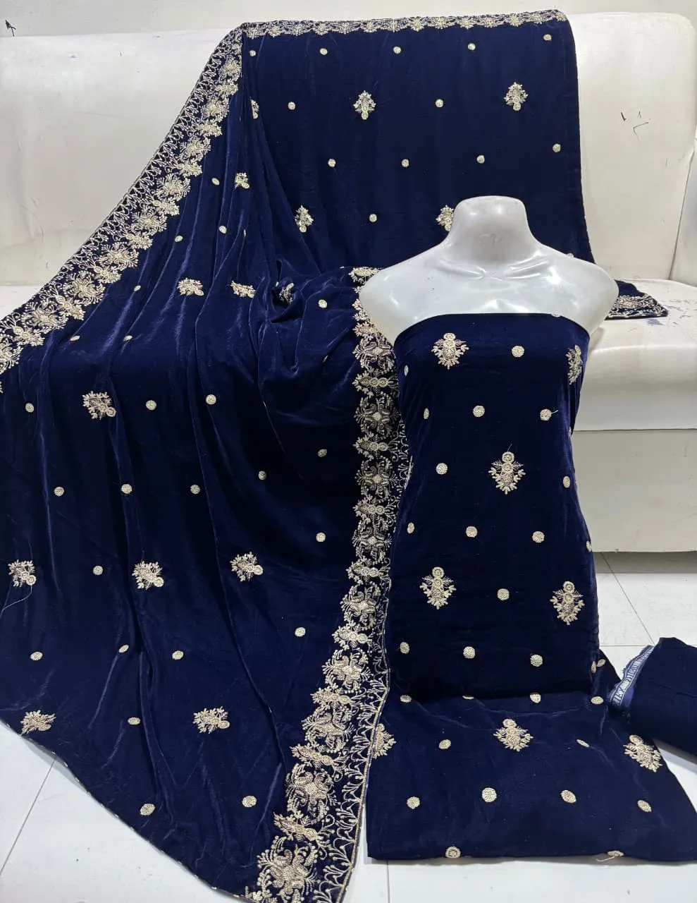 9000 Micro Velvet Dress | 3 Piece Sequence Collection