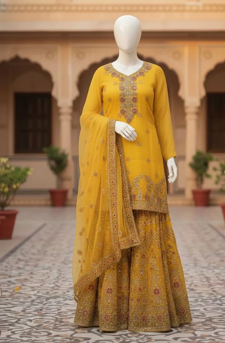 Organza Tissue Sharara Set (5)