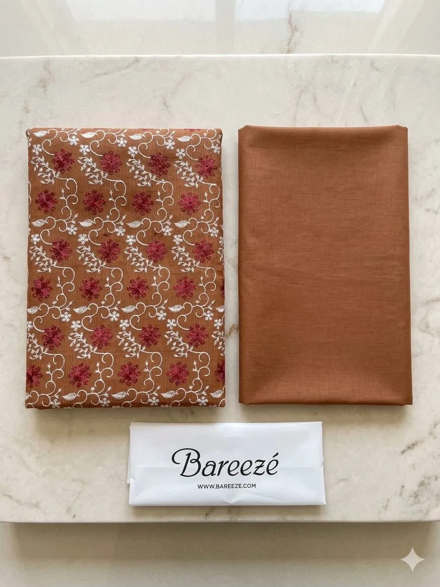 Bareeze Embroidery Lawn Shirt | Premium Embroidered Collection