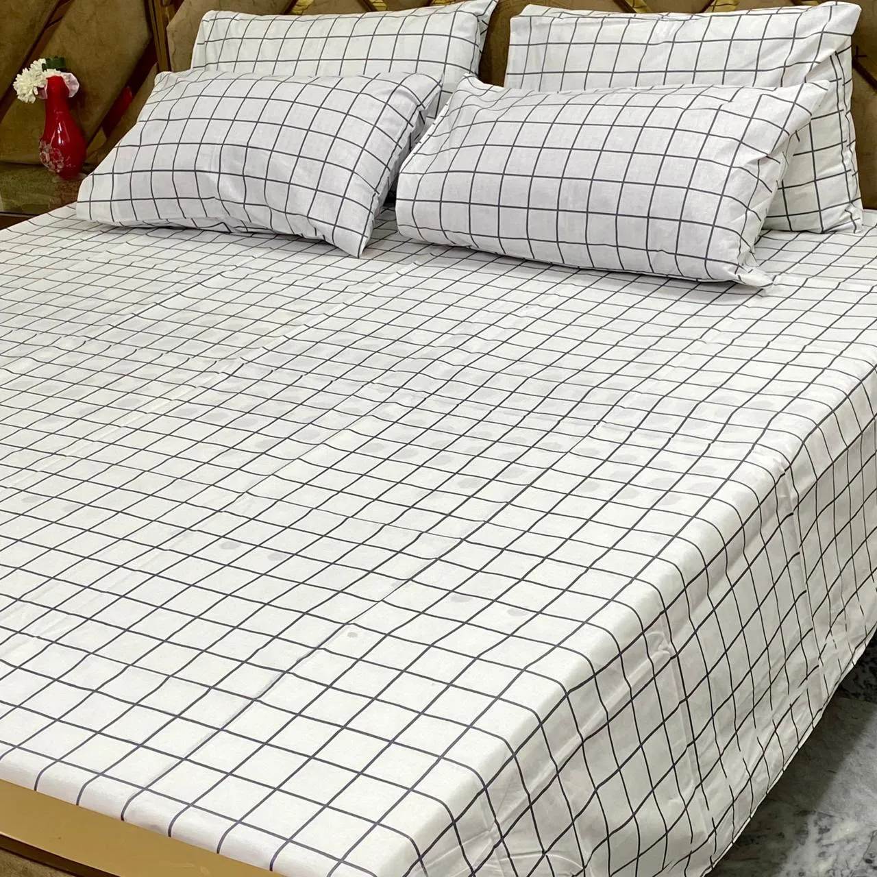 Pure Cotton Bedsheet 5 Piece Set (5)