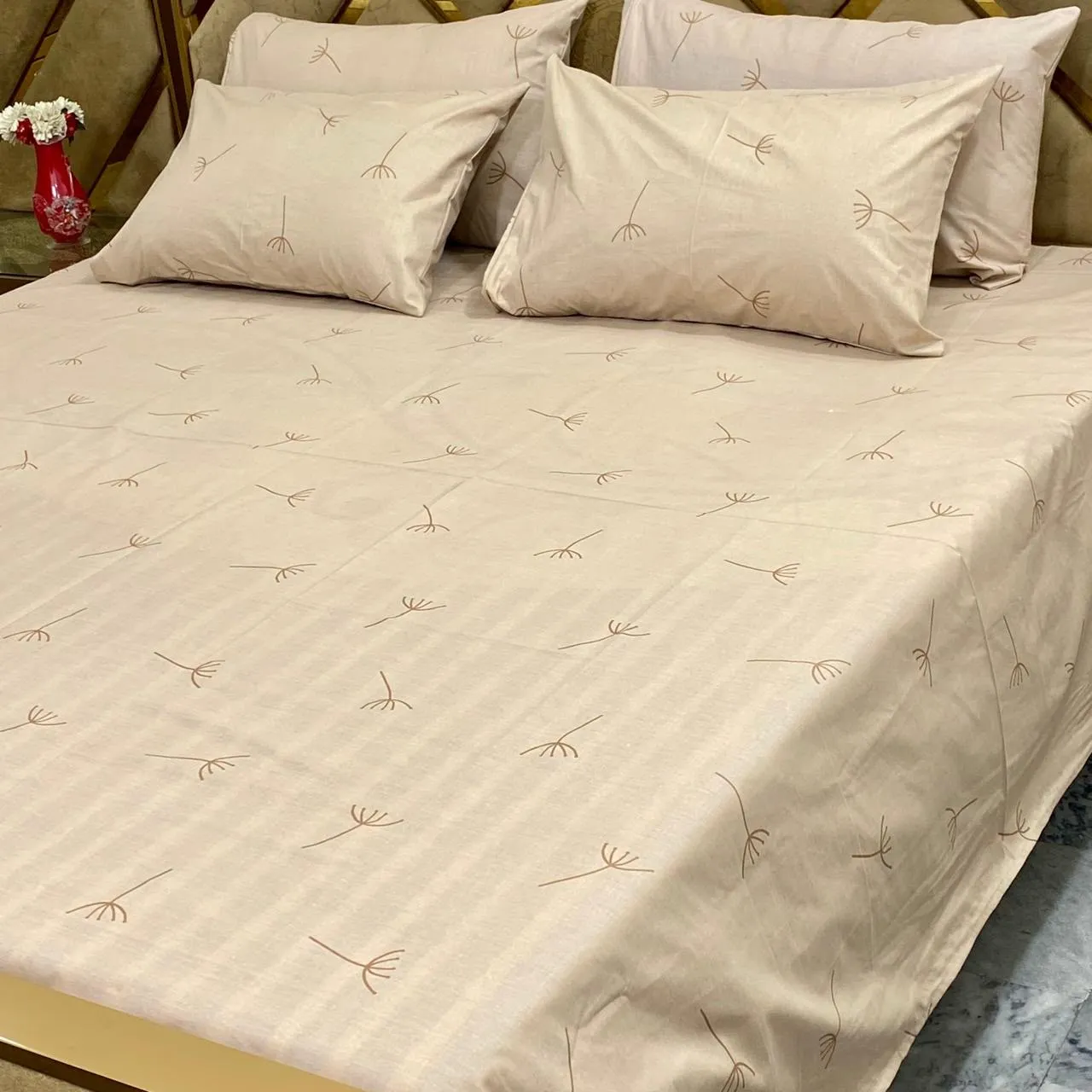 Pure Cotton Bedsheet 5 Piece Set (8)