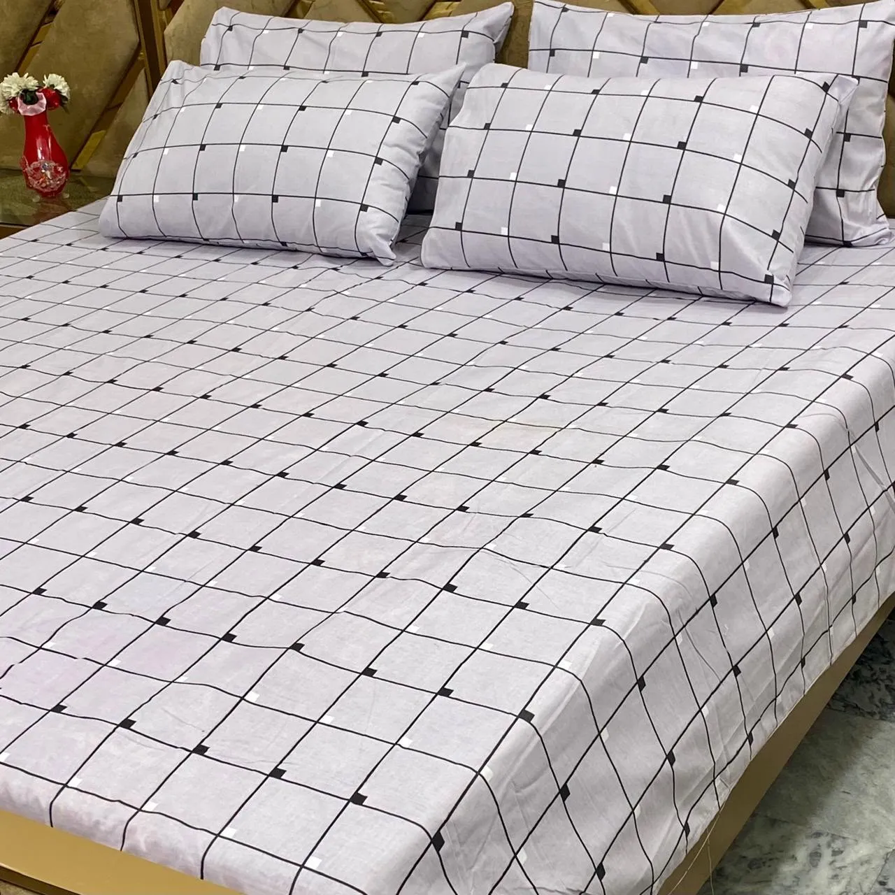 Pure Cotton Bedsheet 5 Piece Set (9)
