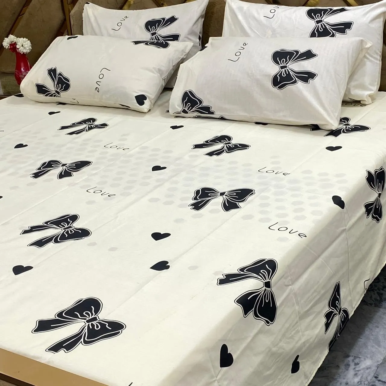 Pure Cotton Bedsheet 5 Piece Set (21)