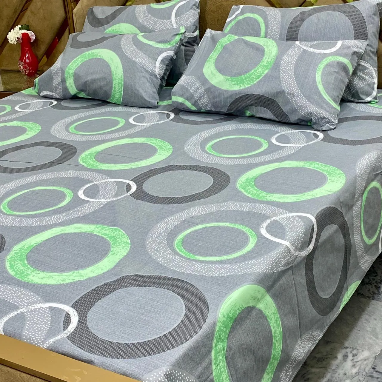 Pure Cotton Bedsheet 5 Piece Set (23)