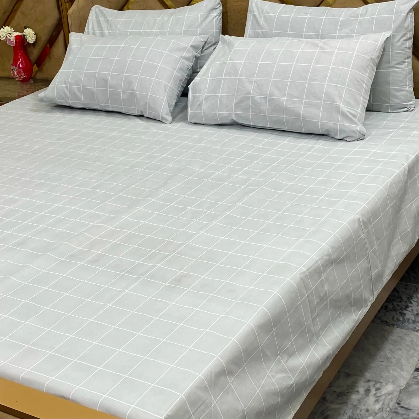 Pure Cotton Bedsheet 5 Piece Set (28)