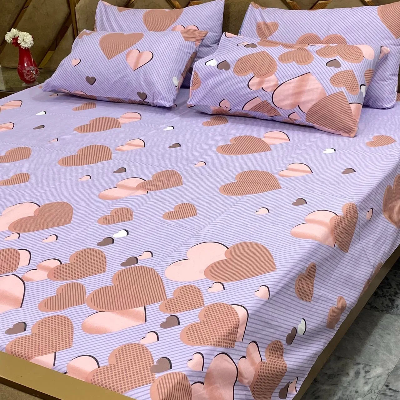 Pure Cotton Bedsheet 5 Piece Set (34)