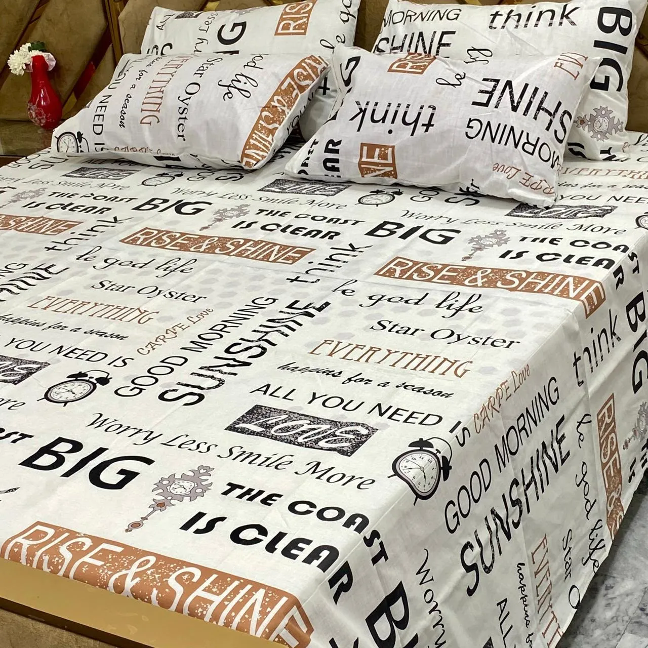 Pure Cotton Bedsheet 5 Piece Set (36)